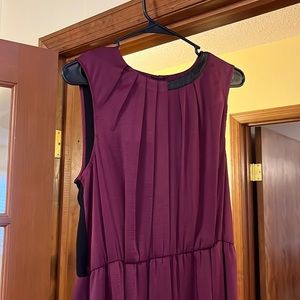 NWOT Rachel by Rachel Roy Wine Dress with Black Back and Leather Detail - Sz 10